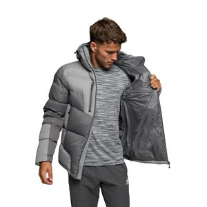 Veste matelassée rembourrée grise platine avec sangle de marque réfléchissante personnalisée aux poignets ajustables - Product Image 5