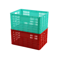 Caisse empilable en plastique maillé de qualité alimentaire, panier de manutention résistant au froid pour le stockage et le transport en chaîne du froid