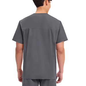 Camiseta Médica de Alta Calidad para Hombre, Cuello en V, Color Azul Marino |   Bordado e Impresión de Logotipos Personalizados al por Mayor - Product Image 5