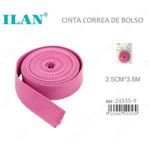 Sangle de sac Ilan en tissu rose 2,5 cm x 3,6 m pour la fabrication de sacs à main - Product Image 2