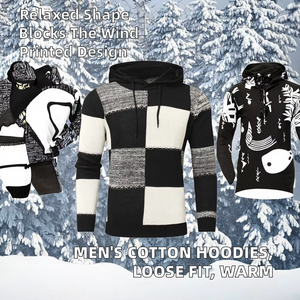 เสื้อฮู้ดดี้ลายพรางผ้าฝ้าย 100% ทรงหลวมสำหรับผู้ชาย ออกแบบพิเศษสำหรับกิจกรรมกลางแจ้งและเดินป่าในฤดูใบไม้ร่วง พร้อมกระเป๋าจิงโจ้ - Product Image 5