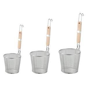 Cesta coladora de fideos moderna de acero inoxidable con diseño profundo para cocinar, freír y colar múltiples alimentos - Product Image 4