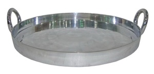 Bandeja de Servir de Latón Dorado de Lujo con Esmalte Craquelado, Ecológica, de Calidad para Hotel, Restaurante, Bar, Utensilios de Cocina, Decoración del Hogar, Decoración de Mesa, MOQ - Product Image 3