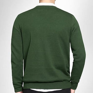 High Demand Sweater Men's Red Solid Color Knitted Pullover Sweater Full Sleeve Regular Fit 100% Acrylic Autumn Wear - Product Image 3