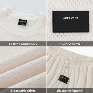 Ensemble de jogging pour hommes, vêtements de sport personnalisés, chemises et shorts 100% polyester, ensemble court 2 pièces, survêtements en mesh pour hommes - Product Image 2