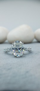 Anillo de Compromiso Moderno para Mujer, con Diamante Solitario Premium de 1 Quilate, Cultivado en Laboratorio, Corte Brillante, Certificado IGI, Oro Blanco Sólido de 14K - Product Image 6