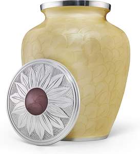 Urna Funeraria de Metal Blanca Grabada Clásica Gatta para Cenizas de Adultos, Estilo Americano/Europeo - Product Image 2