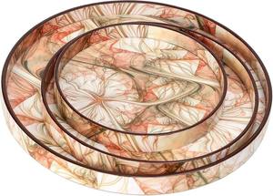 Bandeja de servir rectangular moderna hecha a mano, bandeja de comida decorativa para el hogar con revestimiento de esmalte por madiha art and craft. - Product Image 2