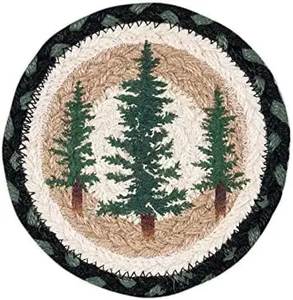 Autumn Leaf Braided Handcrafted Round Fabric <b>Drink</b> <b>Coasters</b> <b>for</b> Coffee Dining Table Home Decor - Product Image 5