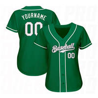 Maillot de baseball unisexe personnalisé 100 % polyester, imprimé par sublimation, col en V, manches courtes, coupe ajustée, uniforme adulte, antibactérien, personnalisable
