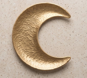 Bandeja de Servir de Metal Dorado con Forma de Luna Creciente Personalizada, Plato con Textura Agrietada, Vajilla Elegante para Suministro al por Mayor - Product Image 5