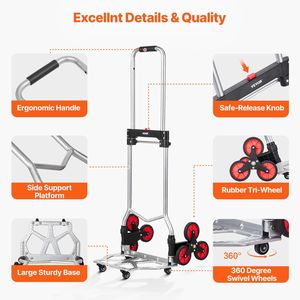 Carrello da arrampicata per autocarro pieghevole a 10 ruote per autocarro a mano da 260 libbre - Product Image 6
