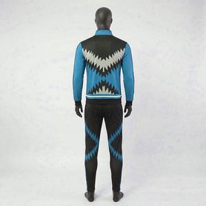 Survêtement de sport d'extérieur personnalisable pour homme adulte, chaud, à manches longues, avec fermeture éclair, pour le football et la course, coupe ajustée, 100 % polyester - Product Image 6