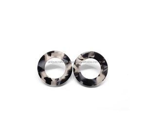 <b>Gold</b> Geometric Epoxy Resin Drop Dangle Earrings Women Fashion Jewelry Tortoiseshell Buckle <b>Swimsuit</b> Bikini Connectors Wholesale - Product Image 2