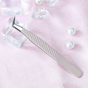 Prix de gros - Pinces à épiler en acier inoxydable à pointe en microfibre - 45, 75, 90 degrés - Pinces à épiler pour extensions de cils - Pour femmes - Product Image 5