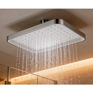 <span class=keywords><strong>Soffione</strong></span> <span class=keywords><strong>Doccia</strong></span> Rettangolare Grande da 12 Pollici, Cromato in ABS, Fisso, per <span class=keywords><strong>Doccia</strong></span> a Soffitto di Lusso - Product Image 3