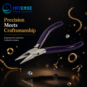 Pince à bec rond professionnelle pour la fabrication de bijoux, en acier inoxydable de précision, outil de cintrage de fil, poignée personnalisée, vente en gros - Product Image 5