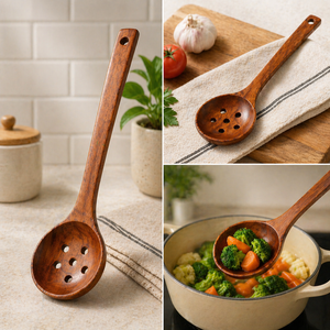 Cuchara de Madera de Coco Sostenible con Mango de Bambú, Utensilio de Cocina Ecológico para Exportación Profesional a Granel - Product Image 2
