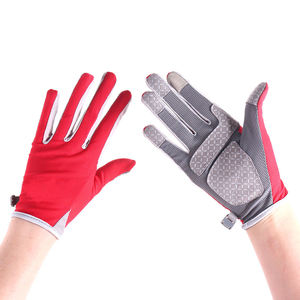 Guantes de Ciclismo de Medio Dedo con Estampado de Dragón Rojo y Blanco, de Poliéster, Unisex, Cierre de Velcro, Transpirables, para Verano - Product Image 6