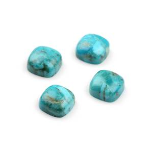 Turquesa Natural de Alta Calidad de Mohave, Arizona, Cabujón Calibrado de 10x10 mm, Forma de Cojín, Piedras Preciosas Sueltas, Suministros para la Fabricación de Joyas - Product Image 4