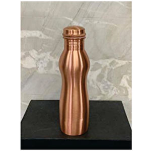Pure Copper Water <b>Bottle</b> 1000ml Leakproof Ayurvedic Health Benefits Seamless Design Sports Gym Yoga Copper Vessel Pitcher <b>Bottle</b> - Product Image 1