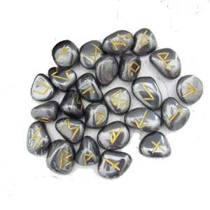 Piedras Rúnicas de Gemas Blancas Facetadas y Pulimentadas con Símbolos Dorados, Piedras de Cristal de Forma Irregular, Decoración para el Hogar, Coleccionables - Product Image 3