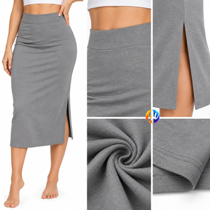 Descubra una manera fácil de coordinar su armario con la falda midi para mujer, diseñada para combinar con blusas de punto y camisas informales. - Product Image 6