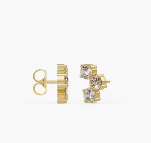 Pendientes de Diamantes Cultivados en Laboratorio con Certificación IGI de Betterstar Wholesale, Chapados en Oro, Corte Brillante Vintage, Diseño de Gota, Joyería para Mujer - Product Image 2