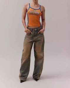 เสื้อกล้ามแฟชั่นผู้หญิงทรงเข้ารูปลำลอง สายเดี่ยว พิมพ์ลายตัวอักษร ผ้าริบ ระบายอากาศได้ดี สำหรับสาวๆ - Product Image 3