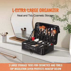 Valigetta Professionale Impermeabile in Oxford per Trucco con Ampio Spazio a 3 Livelli, Comoda Maniglia e Tracolla, Caratteristiche Durevoli - Product Image 2