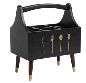Mesa Auxiliar de Madera de Diseño Moderno, Hecha a Mano, con Recubrimiento Negro, a un Precio Accesible - Product Image 3