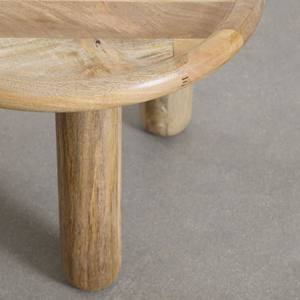 Vandana Amber Shape <b>Round</b> <b>side</b> <b>table</b> in Obiora mango wood - Product Image 3
