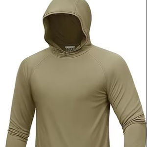 Camiseta de Protección Solar UPF 50+ para Hombre, de Secado Rápido, Manga Larga, Ligera, con Capucha, para Pesca y Running - Product Image 5
