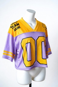 Custom Unisex American Football Jersey Oversized <b>Mesh</b> <b>Short</b> V-neck Regular Fit Graphic Streetwear Shirt Wholesale OEM - Product Image 3
