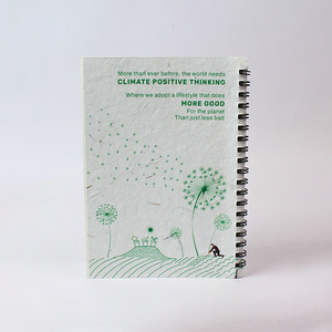 Bloc de Notas Ecológico B6 de Papel Plantable con Semillas, Cuaderno Sostenible con Encuadernación Wire-O, Reciclado, 72 Páginas, 80 GSM, Regalos Corporativos para Oficina - Product Image 2