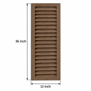 Persiana de Madera Rectangular con Lamas Horizontales, Acabado Teñido, Operación Manual, Uso en Hogar u Oficina, Diseño Moderno y Duradero, Madera Sólida para Dormitorio - Product Image 2
