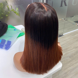 Precio al por mayor Bonestraight 100% Raw Virgin Pelucas de cabello humano vietnamita Encaje Color natural Super Extensiones de cabello doble dibujado - Product Image 1