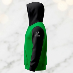 Sweat-shirts tendance et durables de couleur noir-vert, design et tissu personnalisés, en vente, option de personnalisation du logo. - Product Image 2