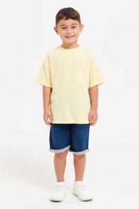 เสื้อยืดเด็กคอลเลคชั่นเด็ก 60+ สี ผลิตจากใยไผ่ 100% เป็นมิตรต่อสิ่งแวดล้อม ระบายอากาศได้ดี เสื้อยืดลำลองทรงโอเวอร์ไซส์สำหรับเด็ก ใส่สบายในช่วงฤดูร้อน - Product Image 5