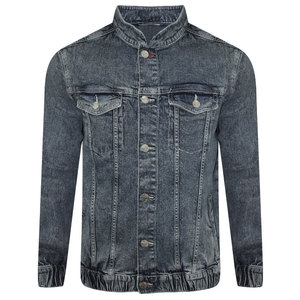 Stonefield Manufacturing Custom Light Blue 100% Cotton Denim Washed <b>Fleece</b> <b>Lining</b> Winter Unisex Denim <b>Jacket</b> Hooded Waterproof - Product Image 2
