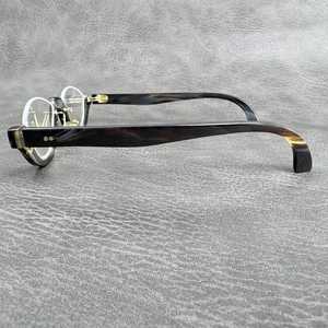 Round Eyeglasses <b>Black</b> <b>Frame</b> with <b>Gold</b> Accents Craft Style Handmade Adjustable Design Eco-Friendly Buffalo Horn Material - Product Image 2