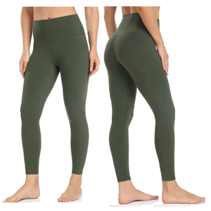 Wholesale High Quality Custom Logo Fitness Gym <b>Tights</b> Quick Dry No Front <b>Line</b> Seamless Soft Nylon High Waist Yoga Leggings Women - Product Image 1