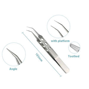 Ensemble de 11 pinces d'extraction pour greffe de cheveux, manuelles, en acier inoxydable allemand, certifiées CE, instruments chirurgicaux médicaux durables - Product Image 1