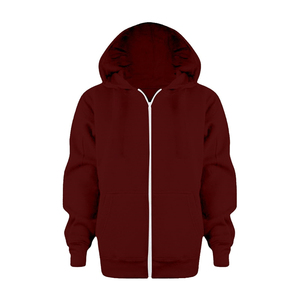 Sweat-shirt à capuche surdimensionné avec fermeture éclair pour garçons et filles, avec poches, sweat-shirt à fermeture éclair unisexe pour enfants, uniforme scolaire - Product Image 3