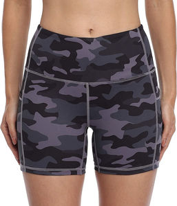 Shorts pour femmes en polyester/coton, personnalisables avec logo imprimé en 3D, shorts hip-hop épais et lavés, vente en gros - Product Image 1