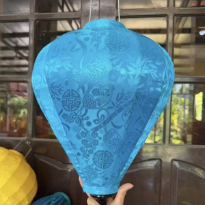 Vietnamese <b>Bamboo</b> <b>Lantern</b> Jacquard Fabric Luxury Pattern Colorful for Wedding Restaurant Decor Hanging Hoi An <b>Lantern</b> Wholesale - Product Image 4