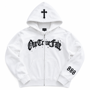 Sudadera con Capucha y Cremallera para Hombre, Personalizada con Bordado e Impresión Digital, 100% Algodón, 500 GSM, Estilo Urbano, OEM ODM - Product Image 1