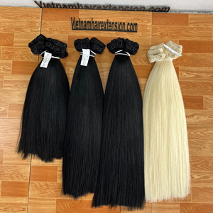 Extensions de cheveux vierges Remy vietnamiens, tissage machine, ondulation soyeuse droite, 100g, haute qualité - Product Image 1