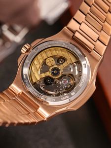 Montre analogique en acier inoxydable résistante à l'eau, mécanique, Alexander Ferros 6012R/08, saphir, sport, automatique, mouvement SEIKO, 42,5 mm, homme - Product Image 3