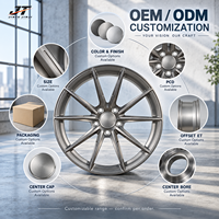 Jantes forgées à cinq branches jumelées de 18 à 22 pouces, finition argent brossé avec face usinée VIW-159 pour BMW Audi Mercedes-Benz